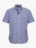 BLUE COTTON SHIRT SHORT SLEEVE REGULAR FIT MR. BLUE