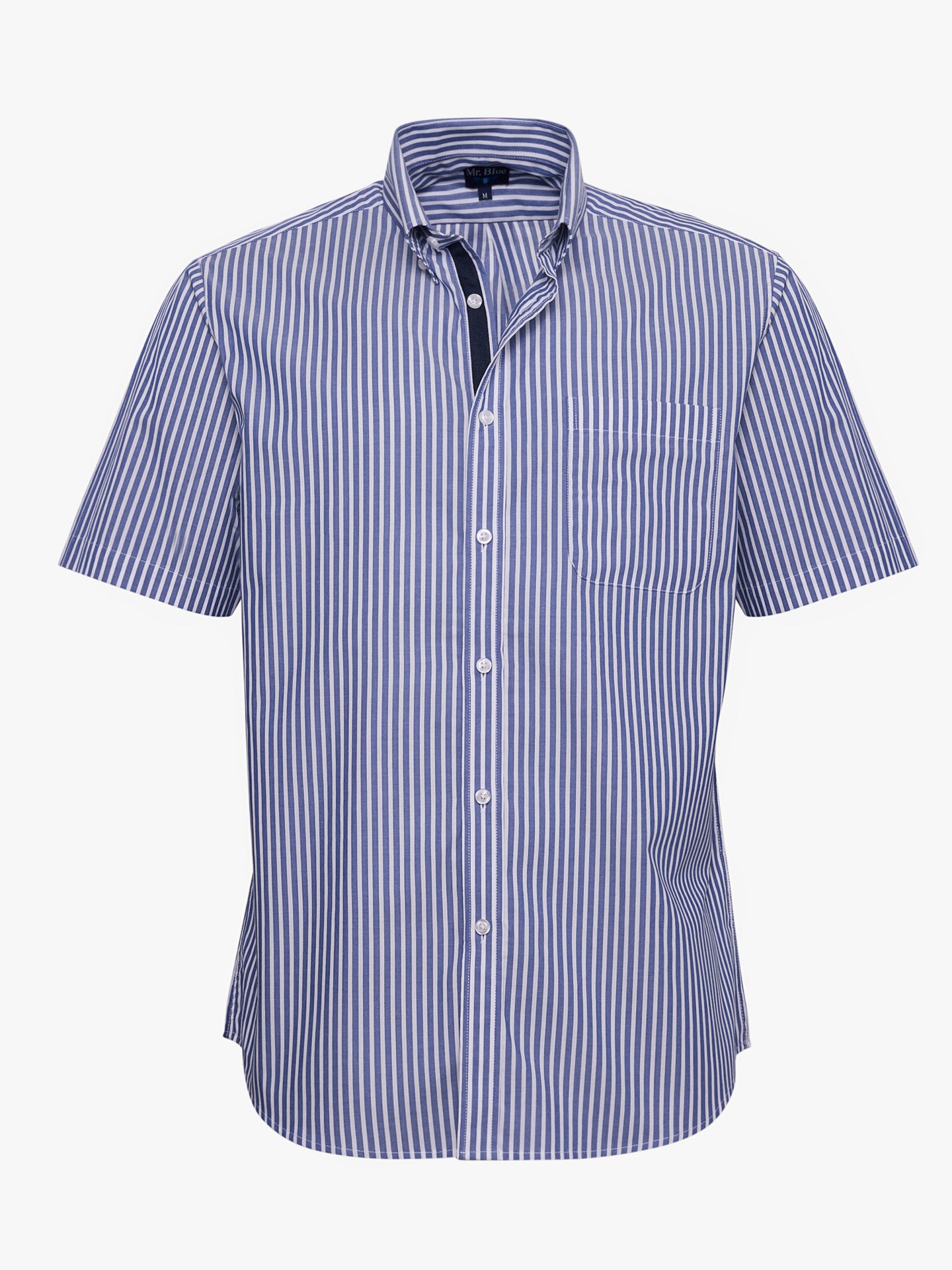 BLUE COTTON SHIRT SHORT SLEEVE REGULAR FIT MR. BLUE