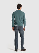 Pullover Lã Verde Manga Comprida Regular Fit Mr. Blue
