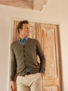 Mr. Blue Thin Green Cashmere Pullover