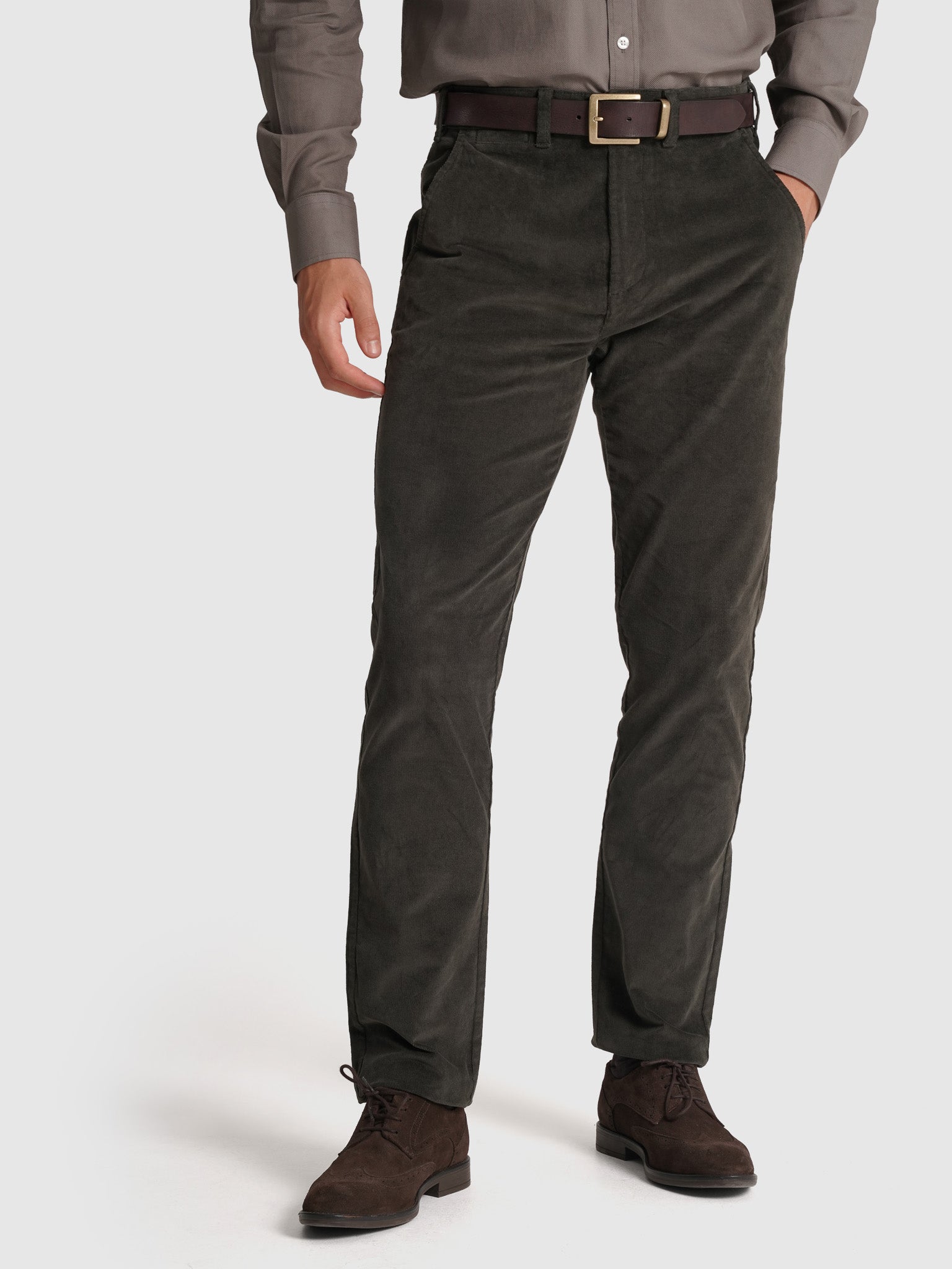 Calça Algodão Verdes Regular Fit Mr. Blue