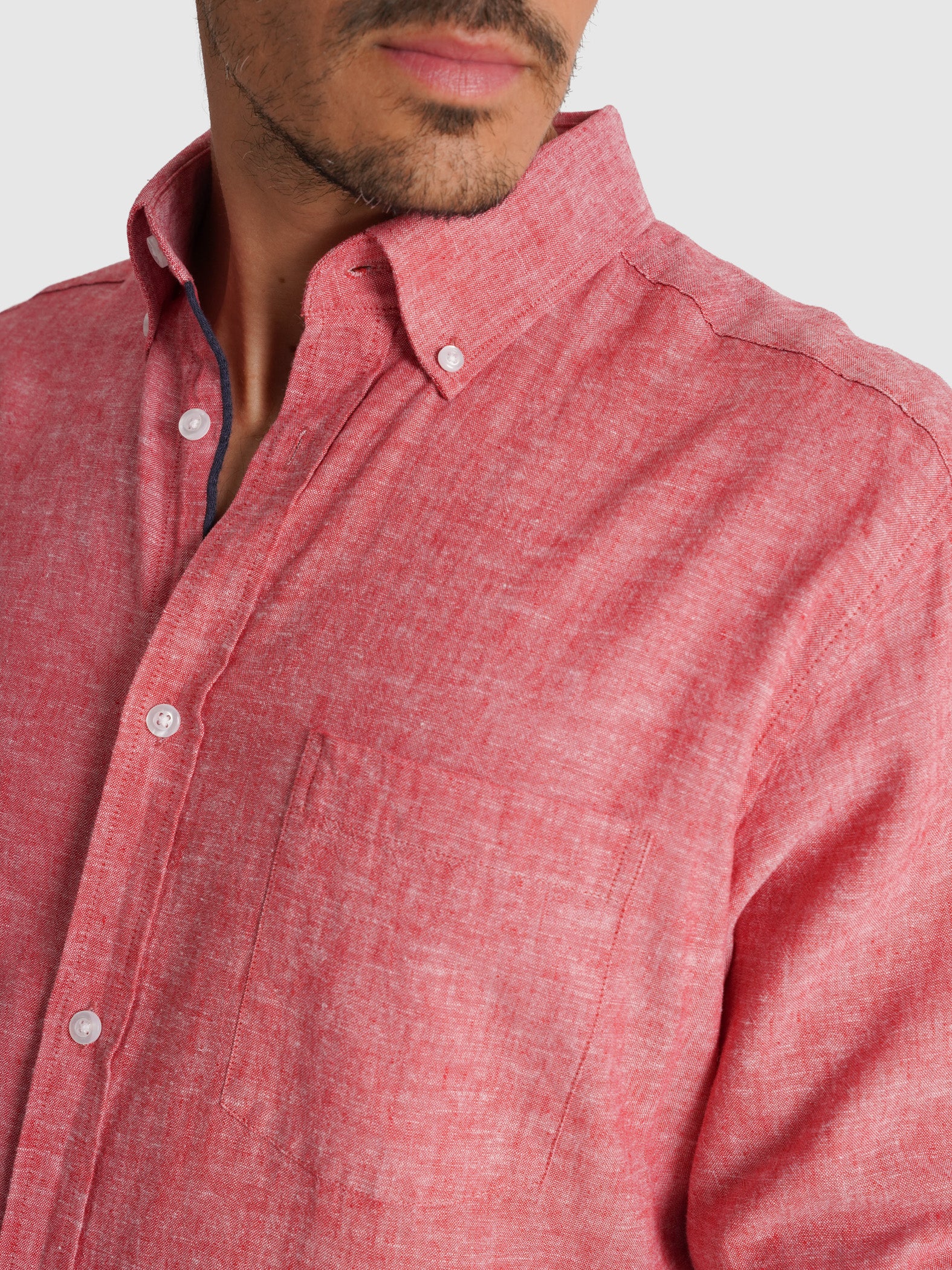 CAMISA VERMELHA MANGA COMPRIDA REGULAR FIT MR. BLUE