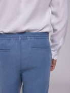 BERMUDA LINHO AZUIS REGULAR FIT MARK BELLUCCI