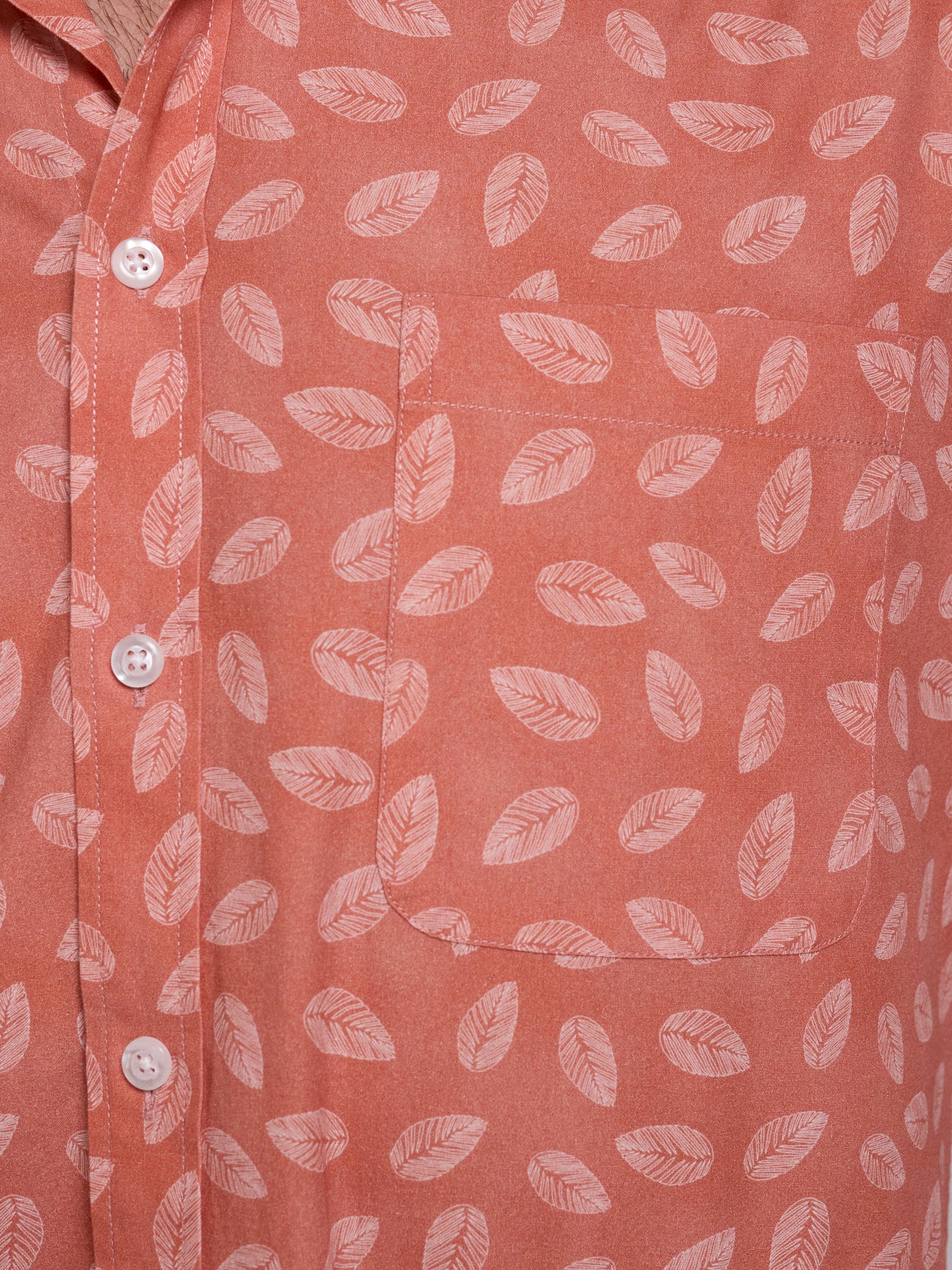 ORANGE COTTON SHIRT SHORT SLEEVE REGULAR FIT MR. BLUE