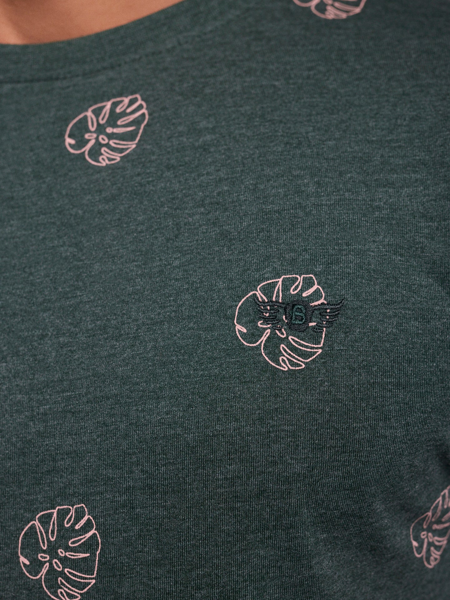 GREEN COTTON T-SHIRT SHORT SLEEVE REGULAR FIT MR. BLUE