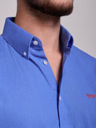 BLUE LINEN SHIRT LONG SLEEVE REGULAR FIT MR. BLUE