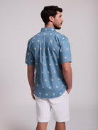 BLUE COTTON SHIRT SHORT SLEEVE REGULAR FIT MR. BLUE