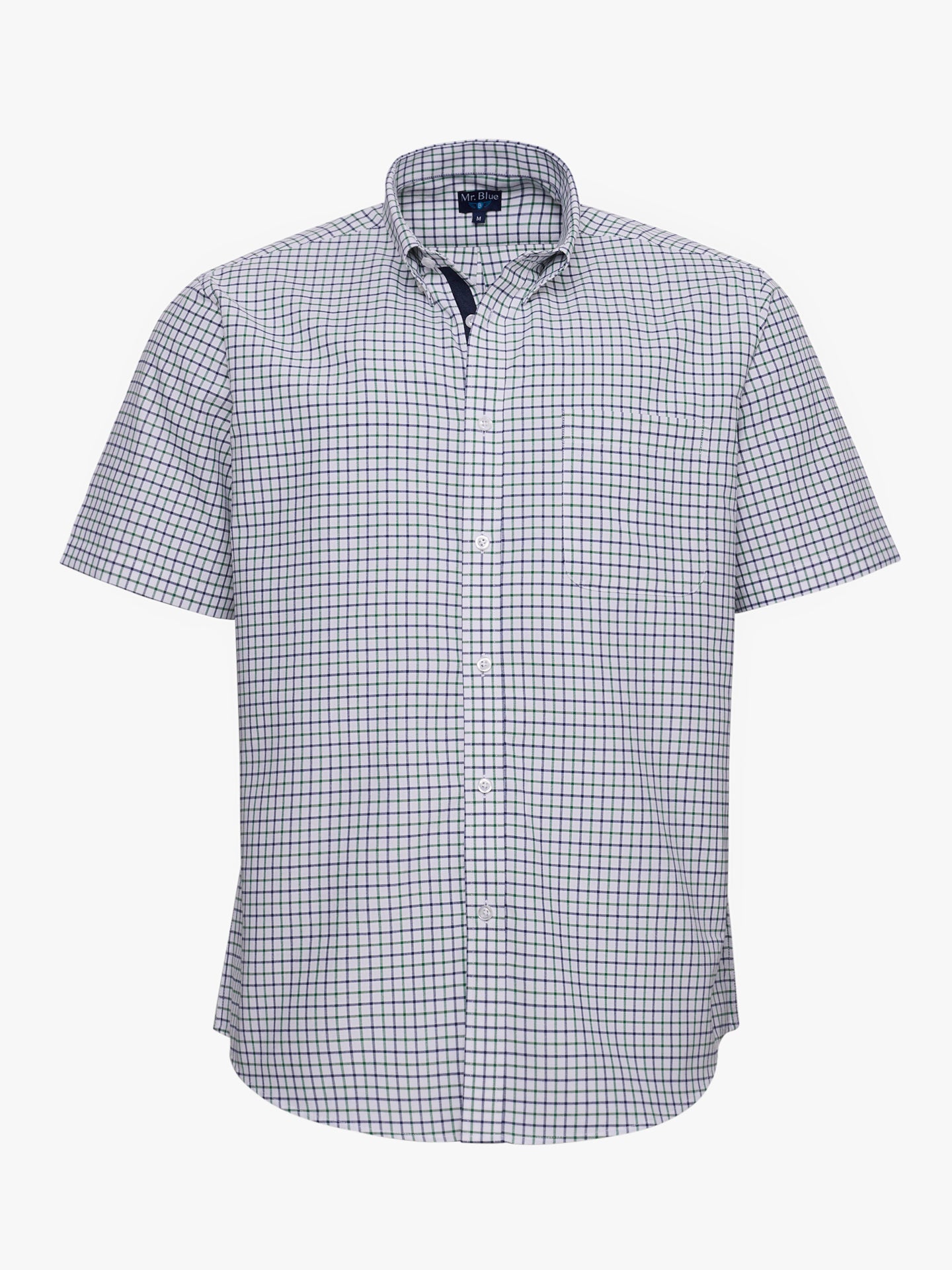 BLUE COTTON SHIRT SHORT SLEEVE REGULAR FIT MR. BLUE