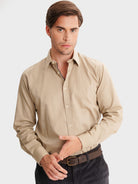 CAMISA BEGE TAILORED FIT MR. BLUE