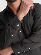 GRAY COTTON SHIRT LONG SLEEVE REGULAR FIT MARK BELLUCCI
