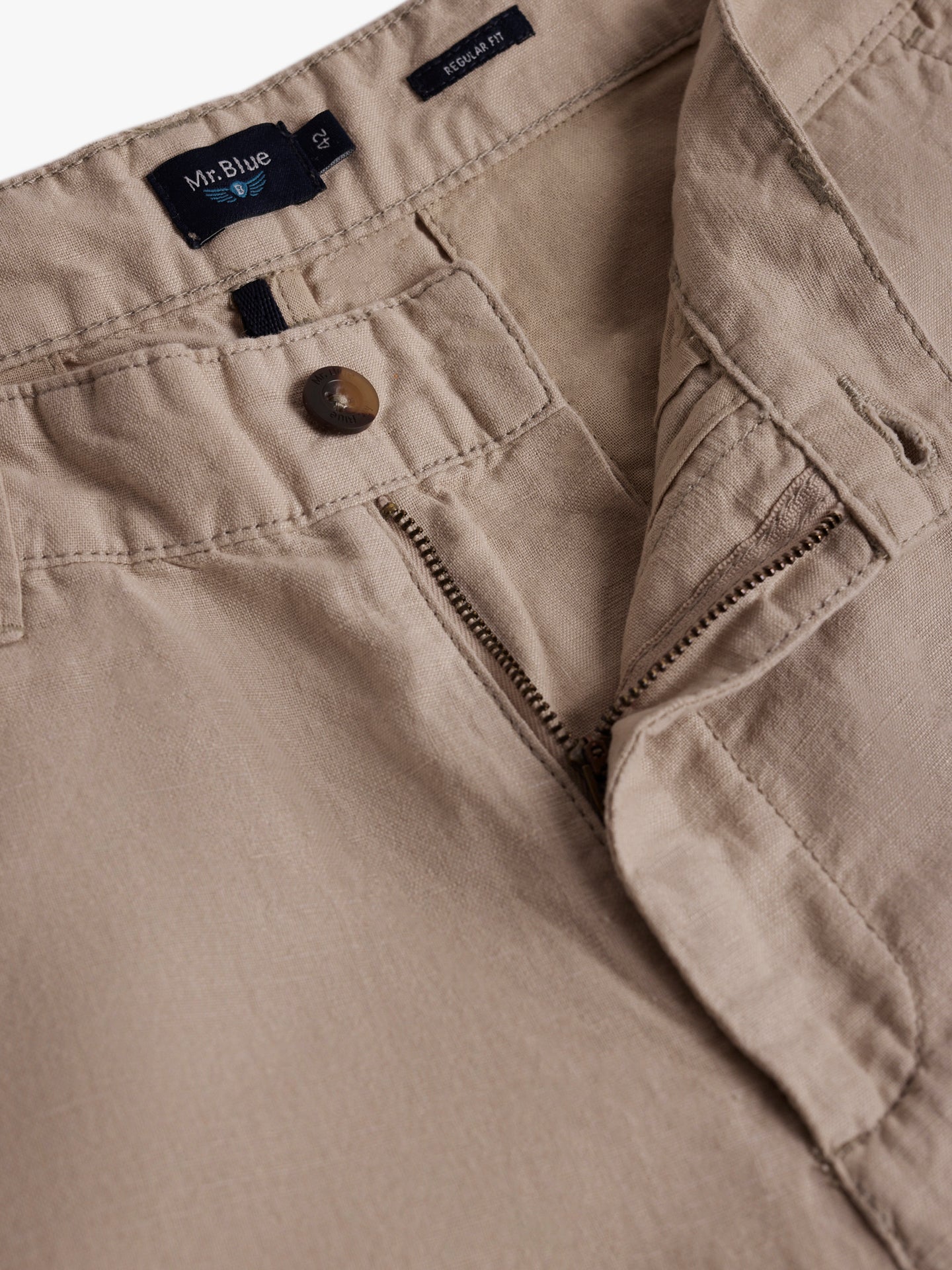 Pantalón corto Mr. Blue beige de corte regular