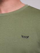 T-SHIRT ALGODÃO VERDE MANGA CURTA REGULAR FIT MR. BLUE