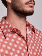 PINK COTTON SHIRT SHORT SLEEVE REGULAR FIT MR. BLUE
