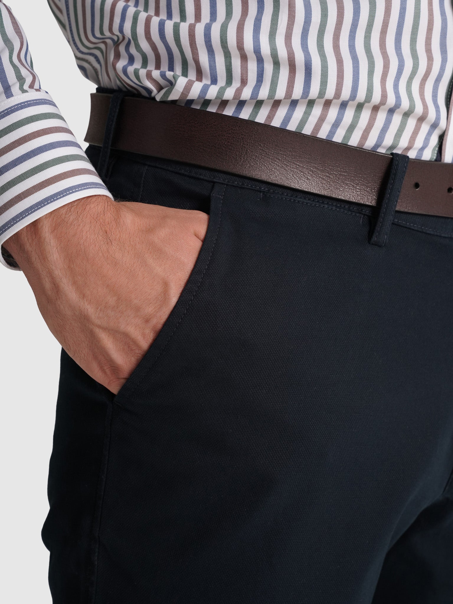 Calça Algodão Azuis Regular Fit Mr. Blue