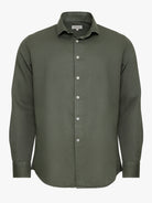 REGULAR FIT LONG SLEEVE GREEN SHIRT MARK BELLUCCI