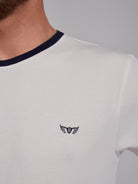CAMISETA DE ALGODÓN BLANCA MANGA CORTA REGULAR FIT MR. AZUL