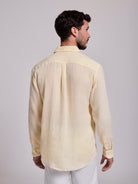 CAMISA LINHO AMARELA MANGA COMPRIDA TAILORED FIT MARK BELLUCCI