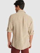 CAMISA CAMEL MANGA COMPRIDA TAILORED FIT MARK BELLUCCI