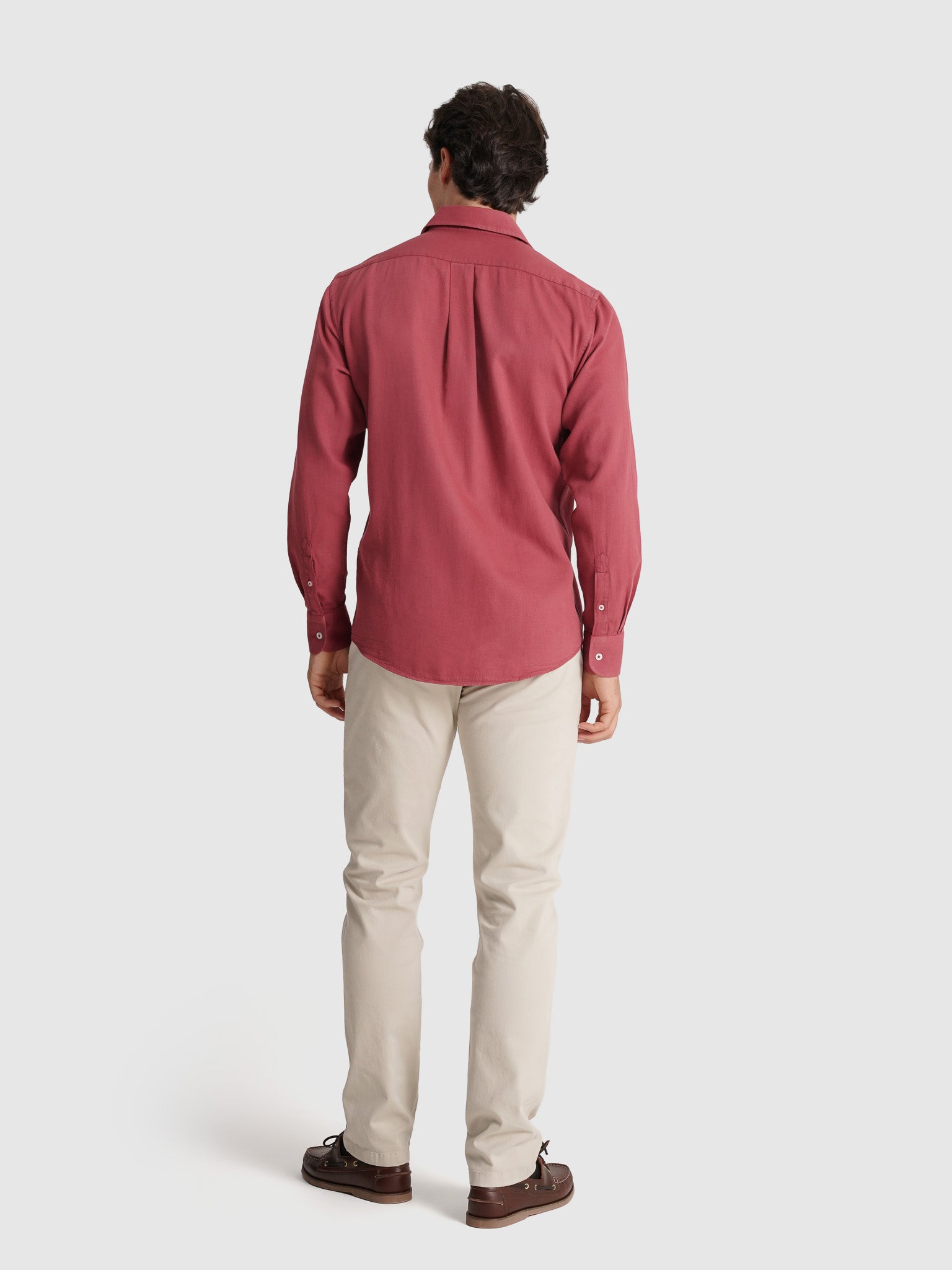 CAMISA ALGODÓN ROJA MANGA LARGA REGULAR FIT MARK BELLUCCI