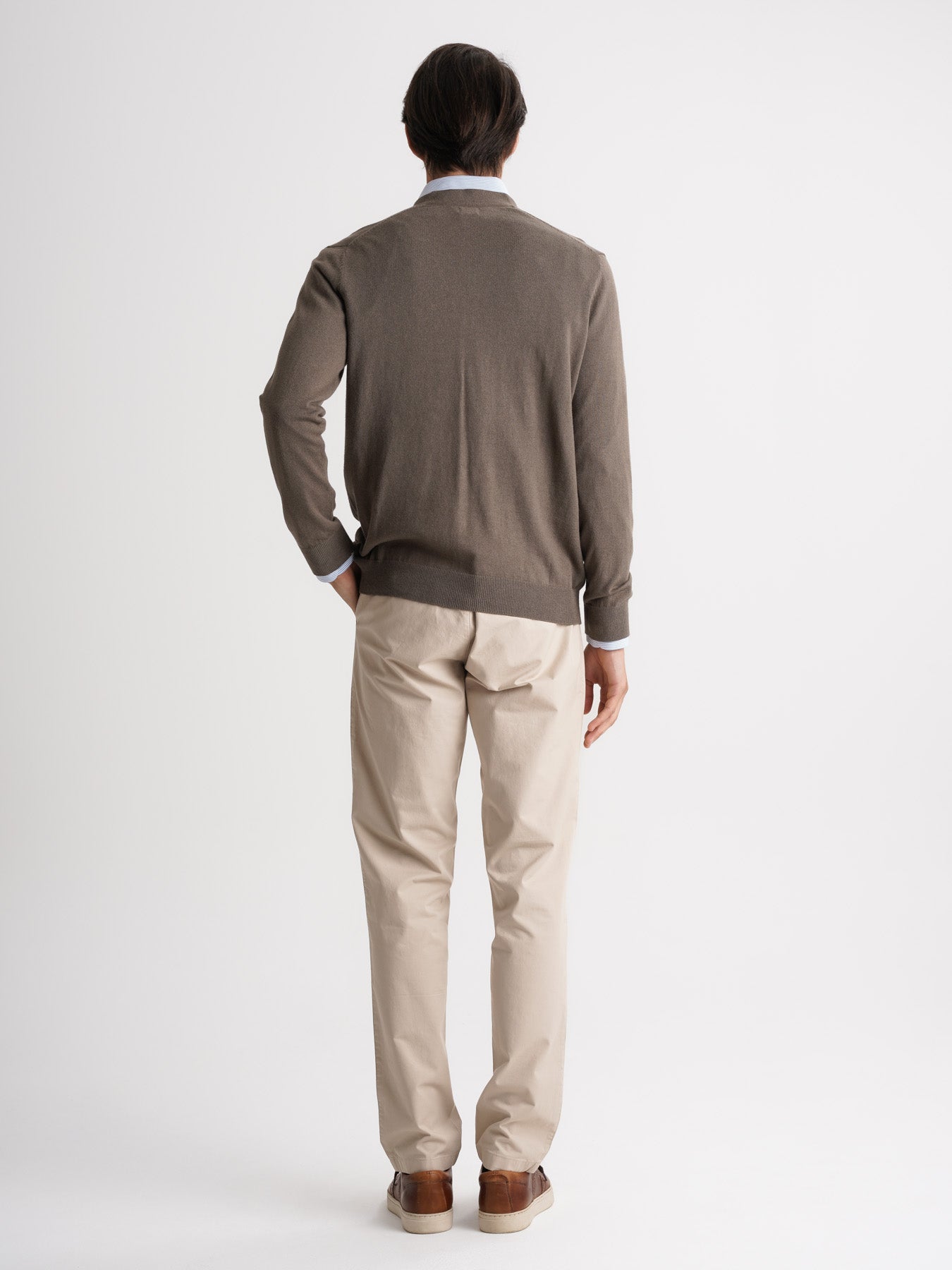 Mr. Blue Thin Green Cashmere Pullover