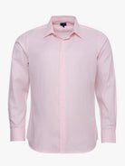 PINK COTTON LONG SLEEVE SLIM FIT MR SHIRT. BLUE
