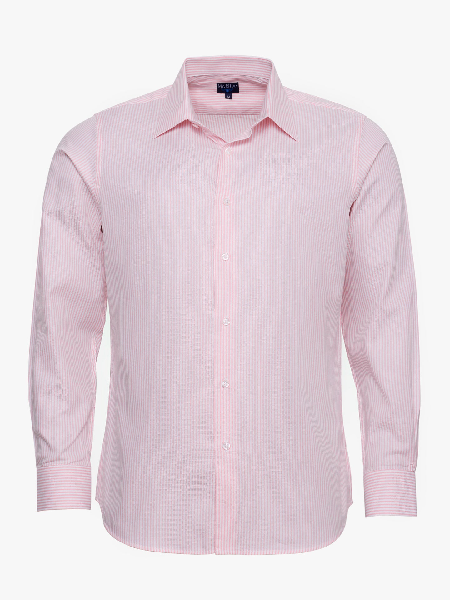 PINK COTTON LONG SLEEVE SLIM FIT MR SHIRT. BLUE
