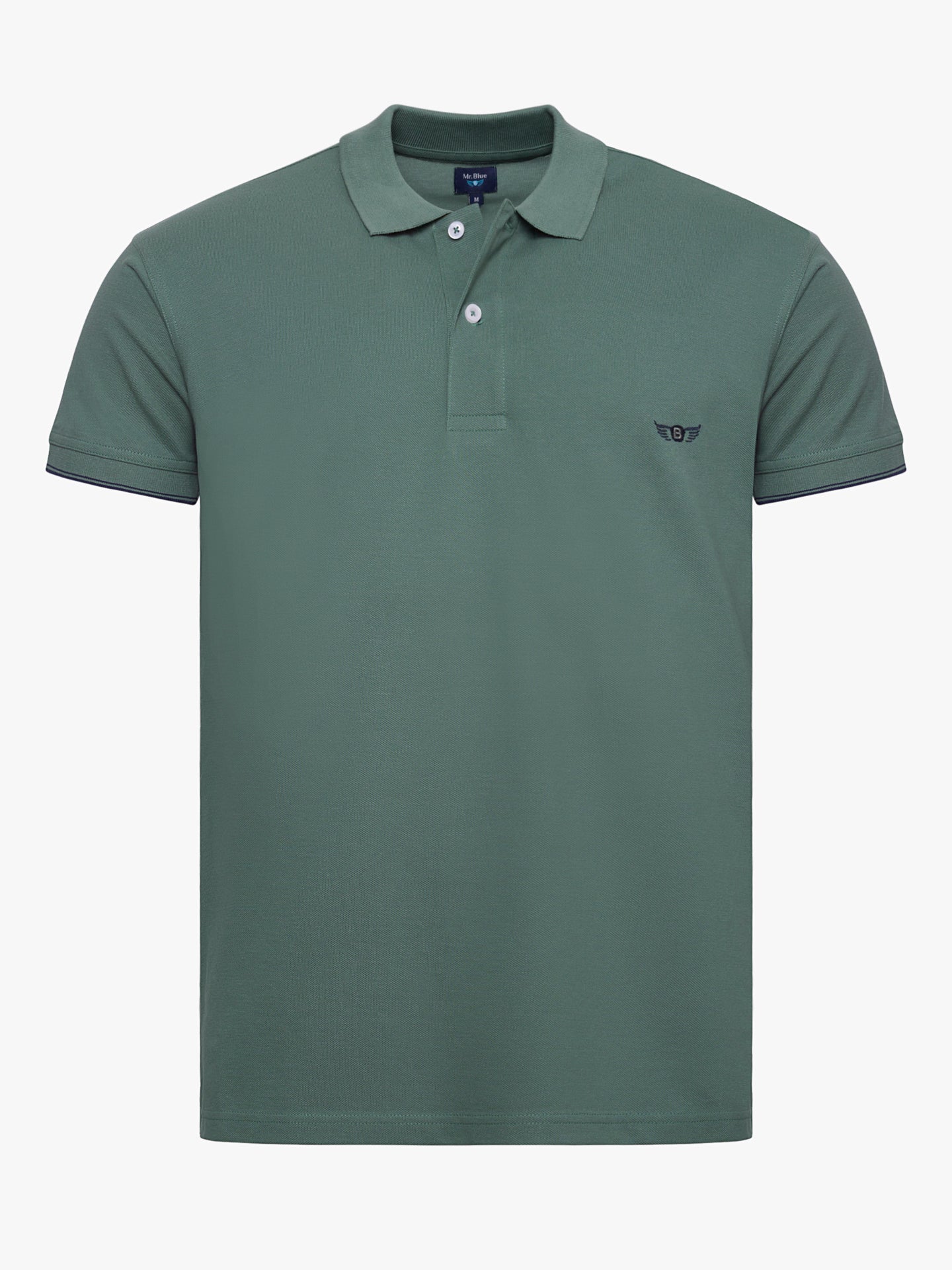 GREEN POLO SHORT SLEEVE REGULAR FIT MR. BLUE