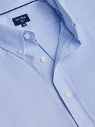 Camisa Algodão Azul Manga Comprida Regular Fit Mr. Blue