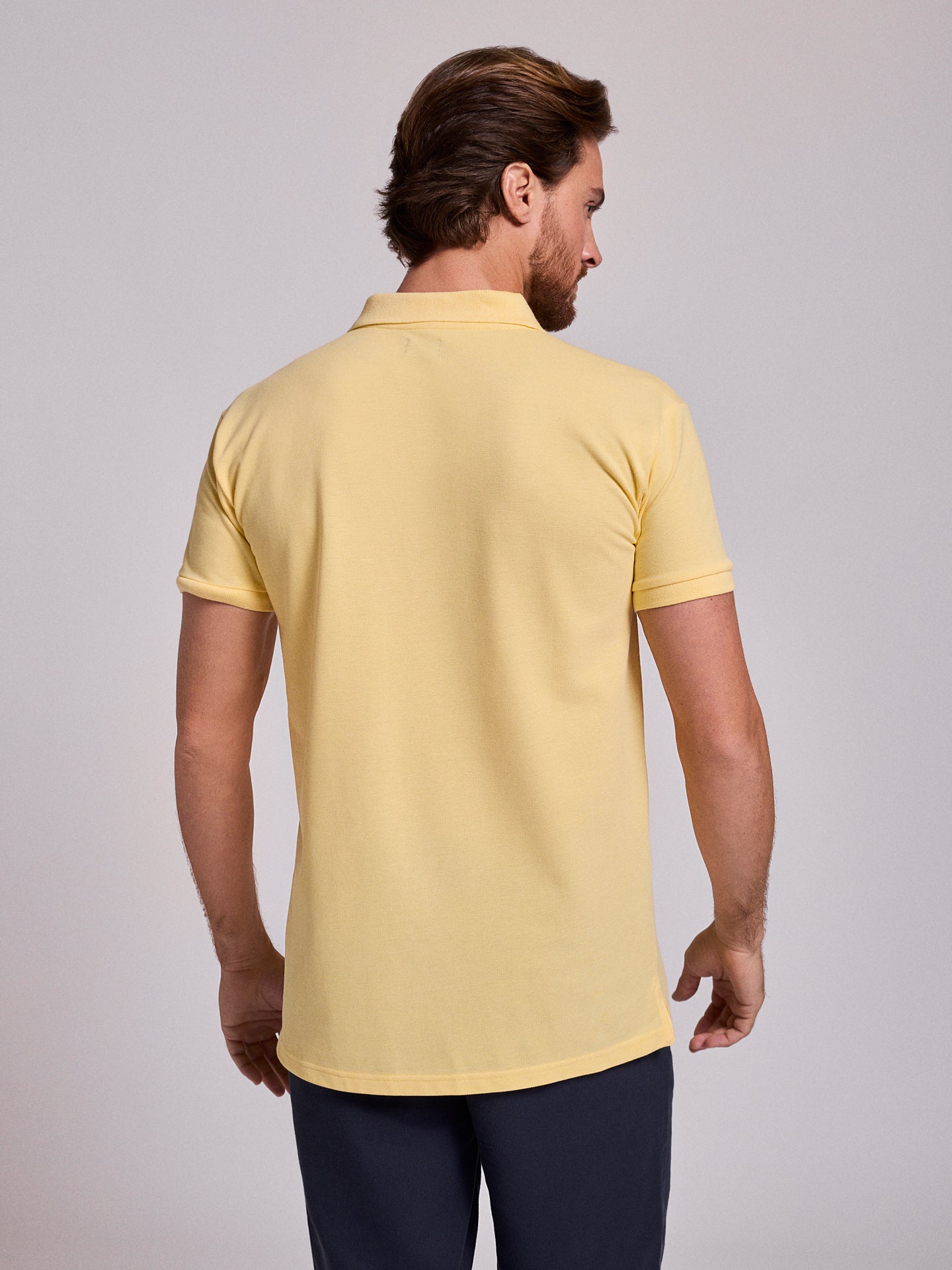 POLO AMARILLO MANGA CORTA REGULAR FIT MR. AZUL