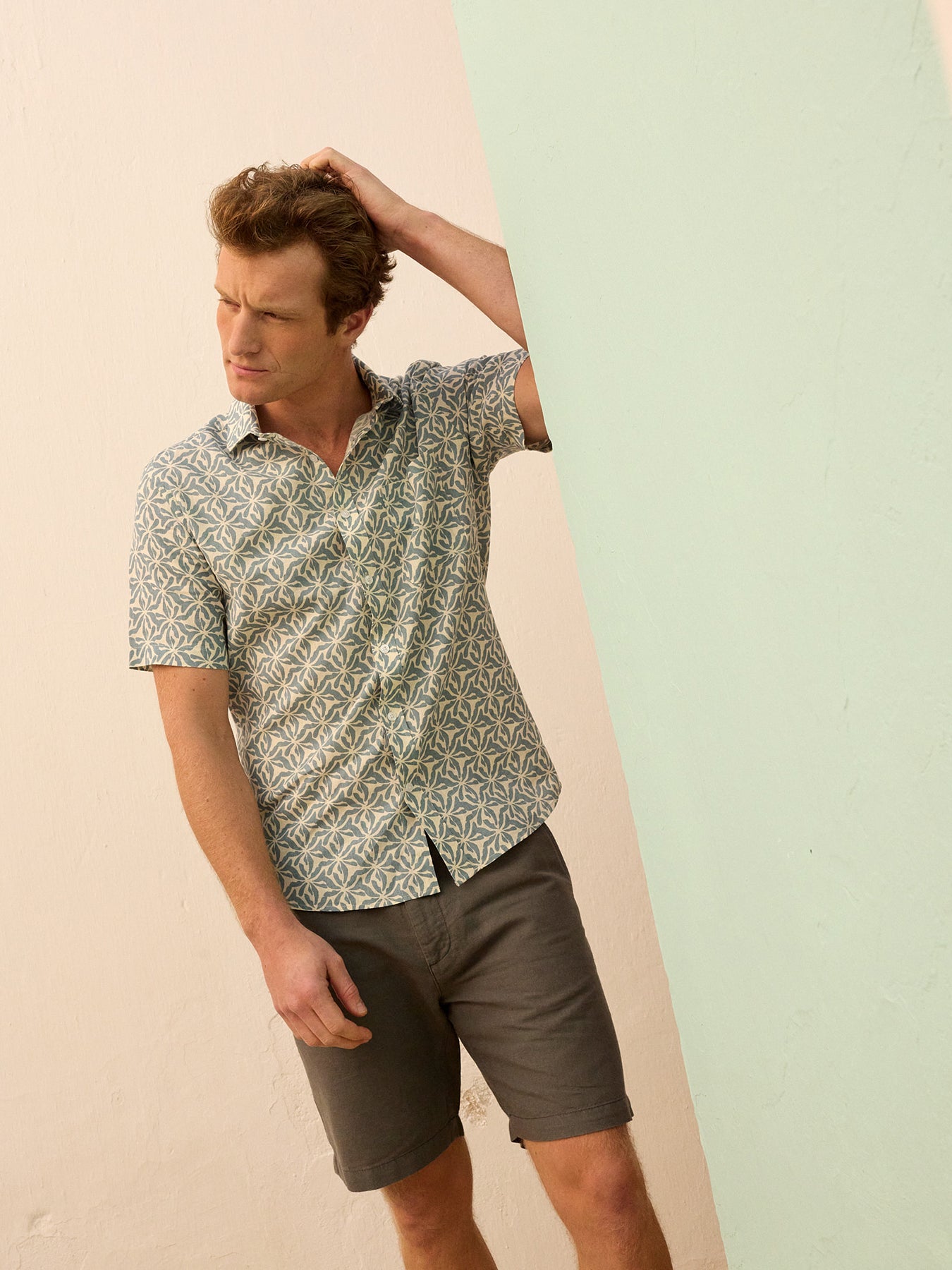 Regular Fit Blue Linen Shirt Mr. Blue