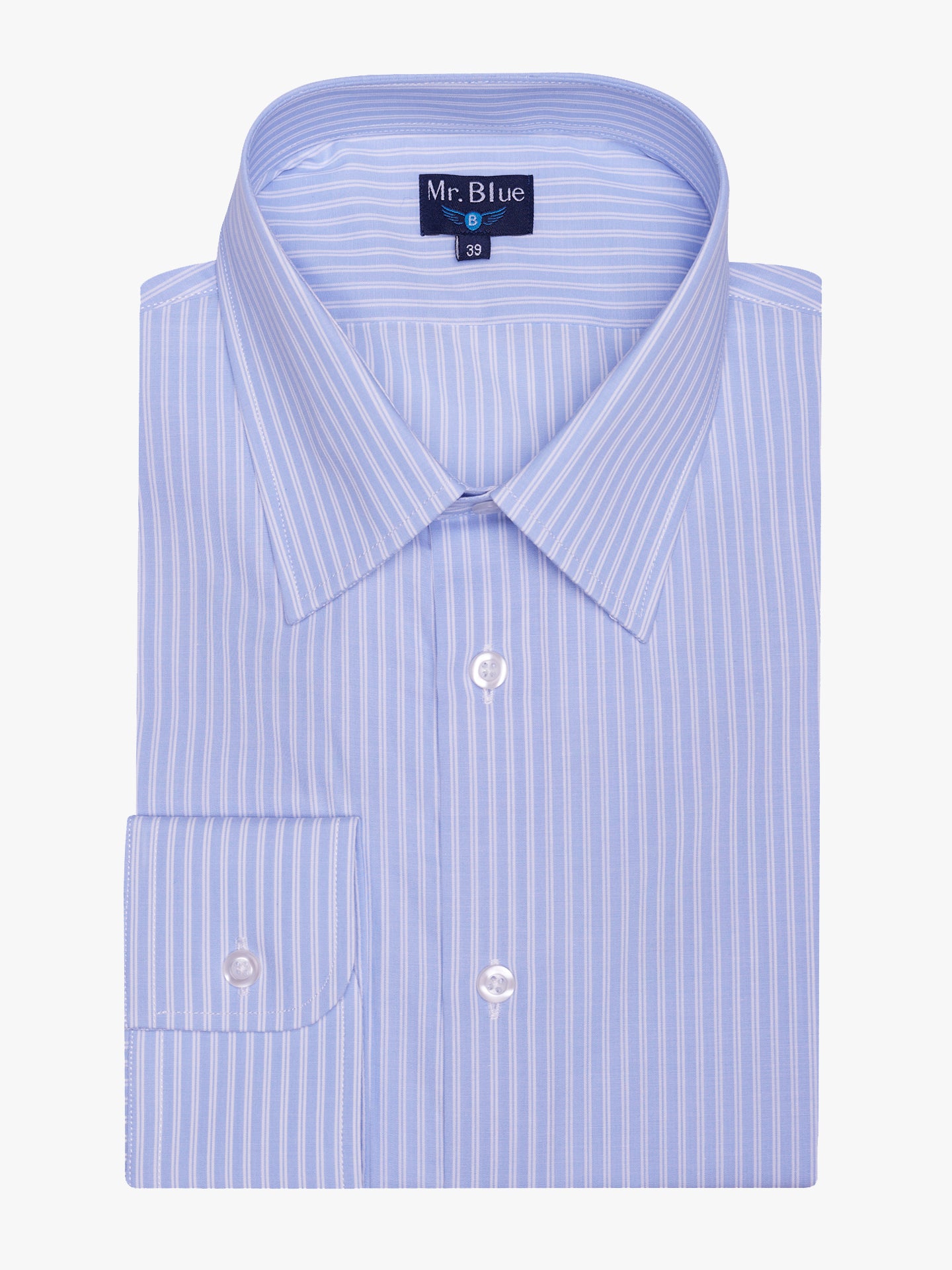Classic Fit Fil-a-Fil Blue Mr. Blue Shirt