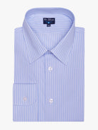 Camisa Classic Fit Fil-a-Fil Azul Mr. Blue