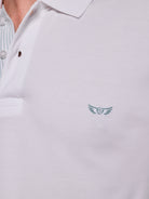 WHITE POLO SHORT SLEEVES REGULAR FIT MR. BLUE