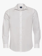 WHITE POPELINE SHIRT LONG SLEEVE SLIM FIT MR. BLUE