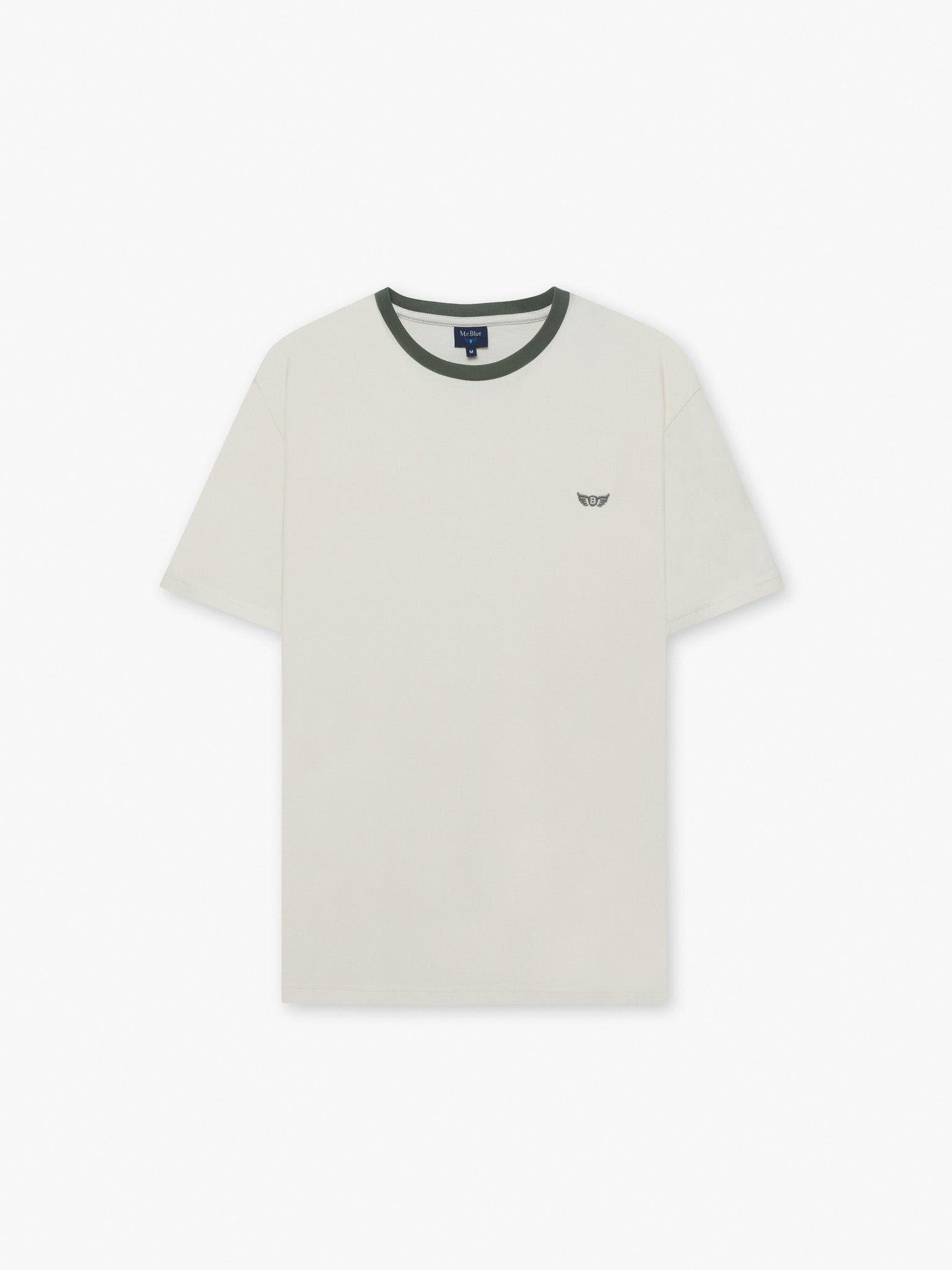 WHITE T-SHIRT SHORT SLEEVE REGULAR FIT MR. BLUE