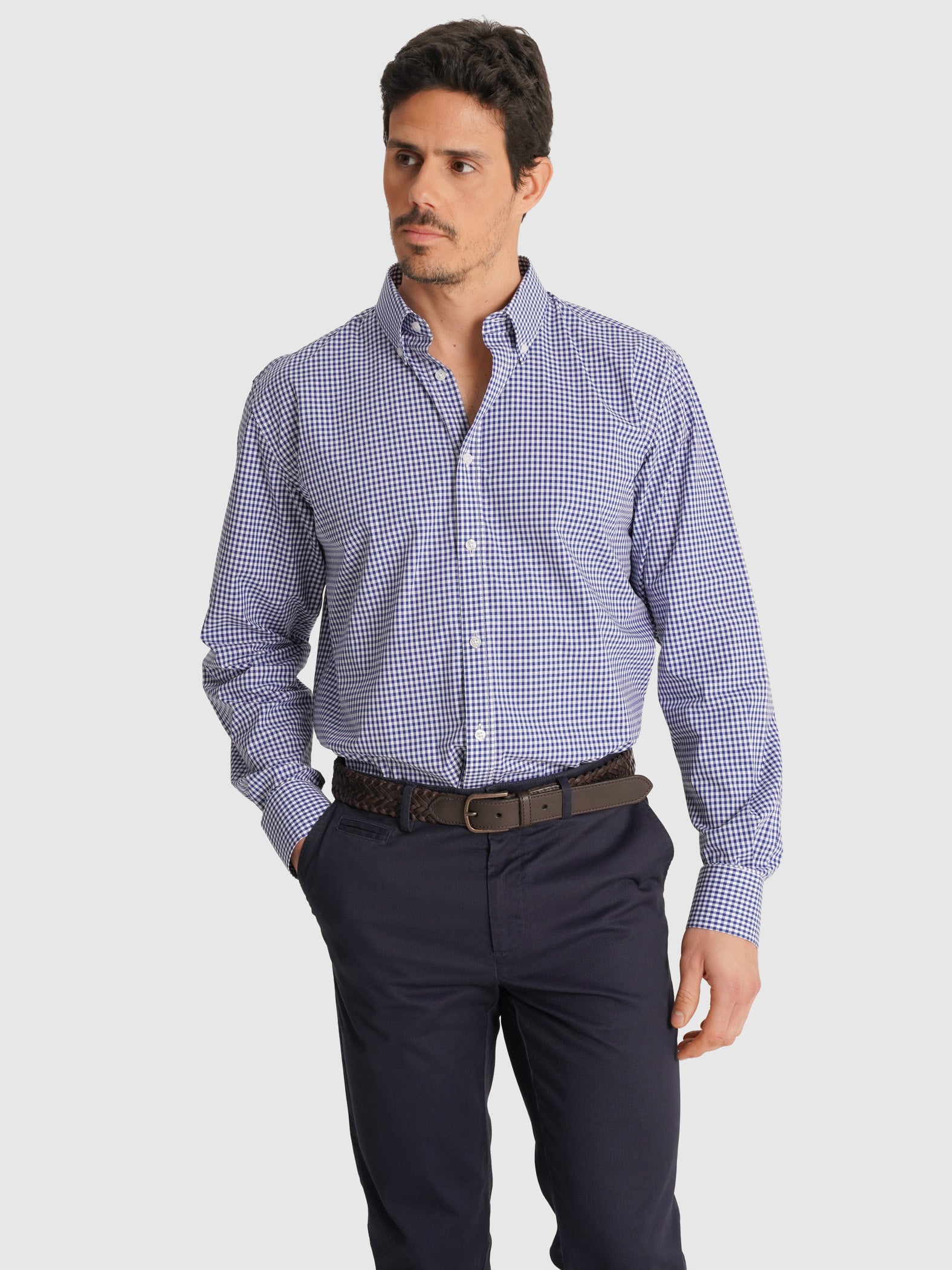 CAMISA AZUL MANGA COMPRIDA REGULAR FIT MR. BLUE