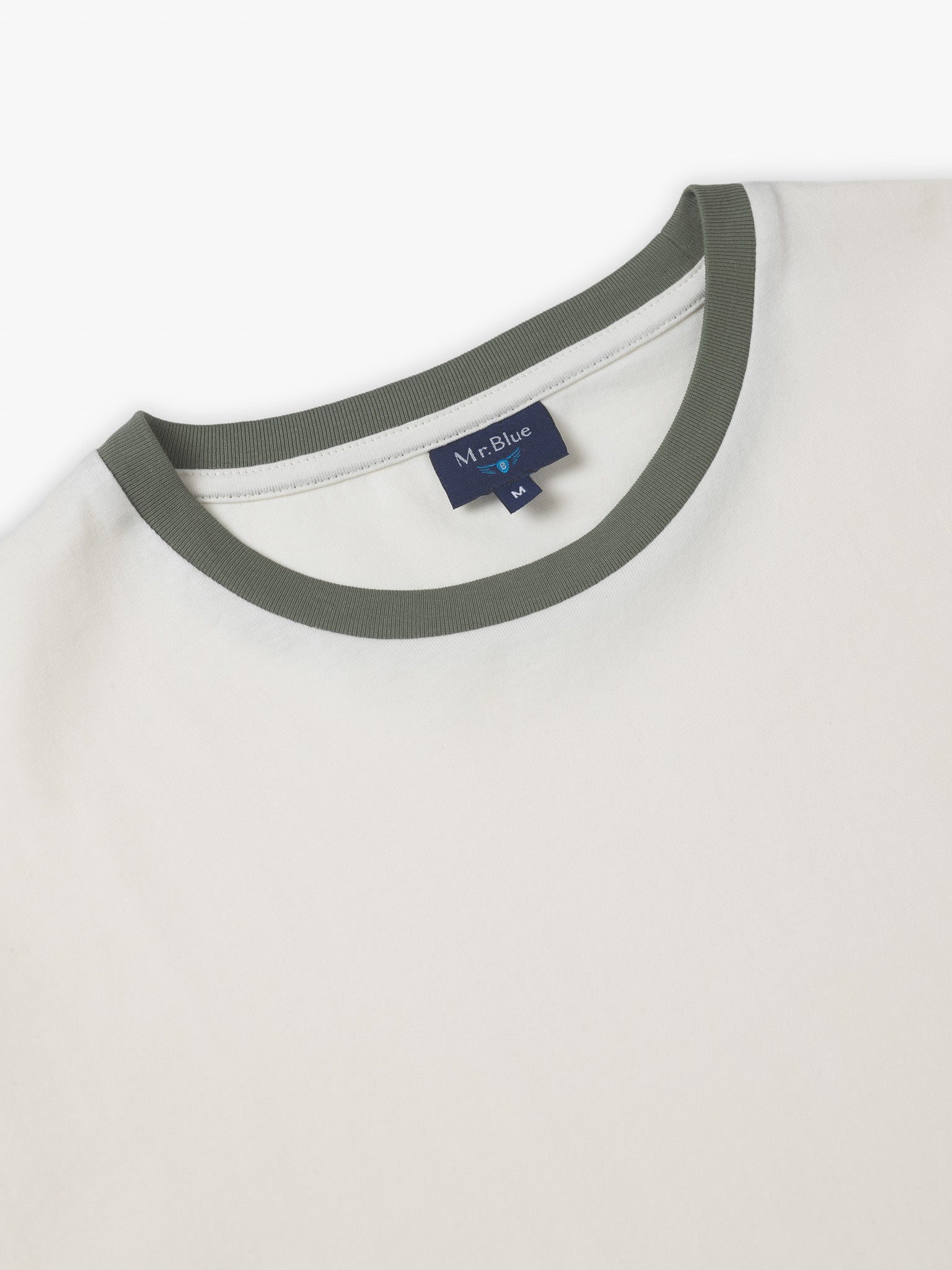WHITE T-SHIRT SHORT SLEEVE REGULAR FIT MR. BLUE