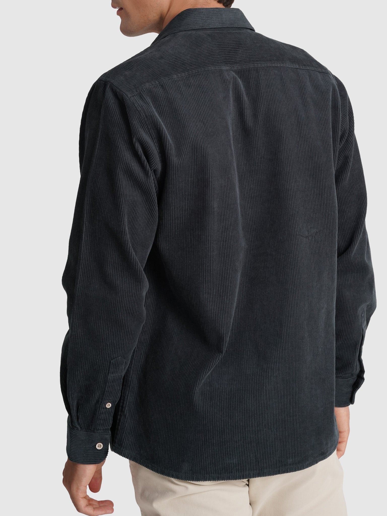 SOBRECAMISA DE ALGODÓN AZUL MANGA LARGA REGULAR FIT MARK BELLUCCI