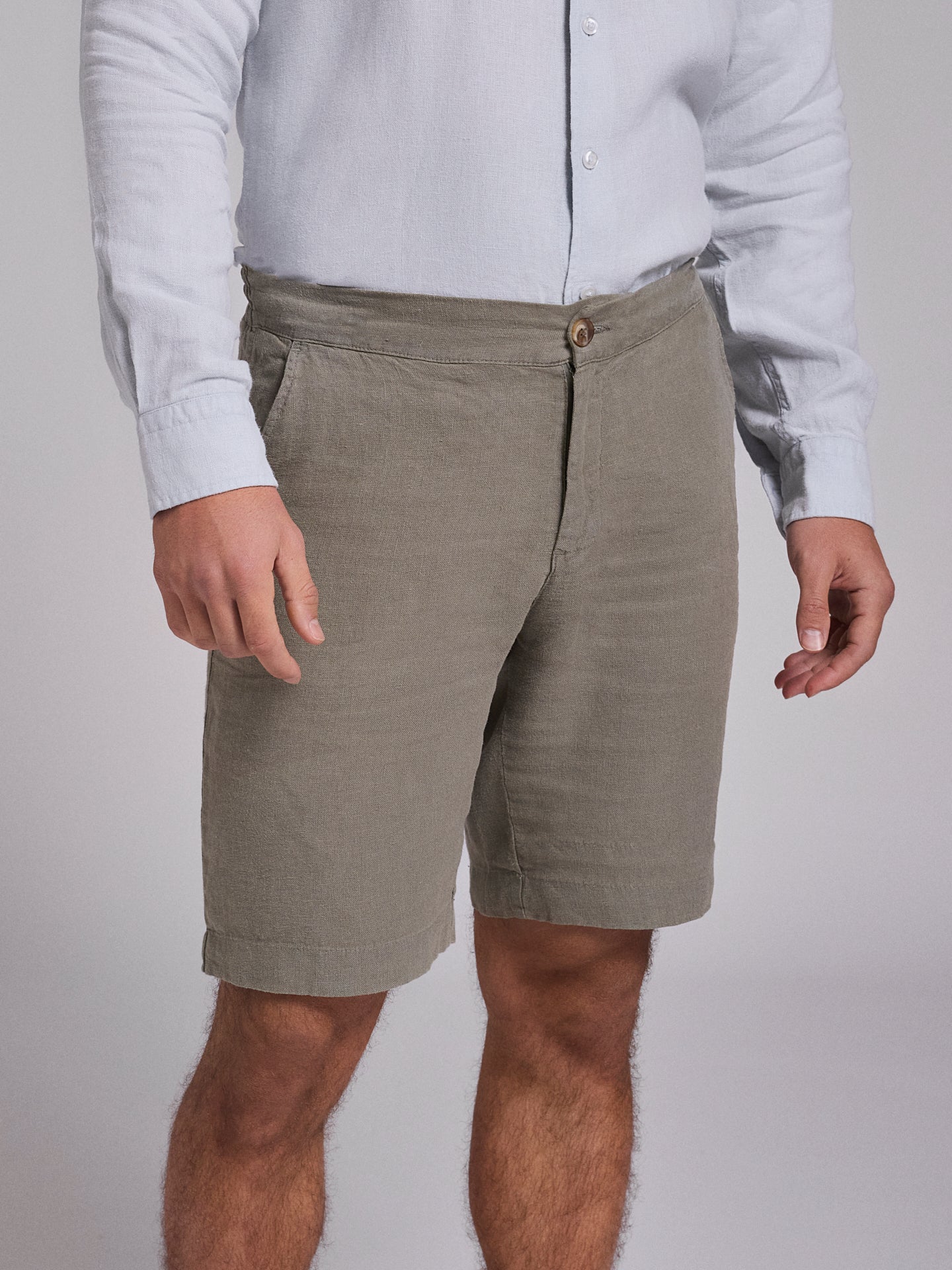 BERMUDA LINHO VERDES REGULAR FIT MARK BELLUCCI