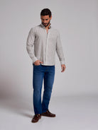 GREEN LINEN SHIRT LONG SLEEVE REGULAR FIT MR. BLUE