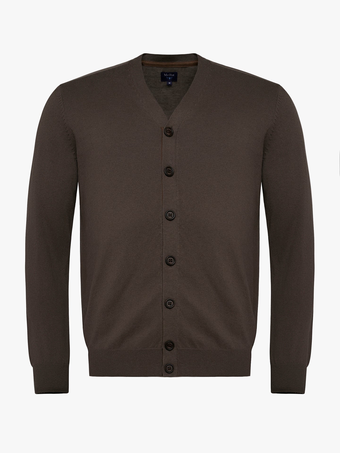 Jersey de cachemira verde fino Mr. Blue