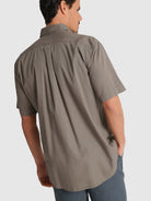 GREEN TWILL SHIRT SHORT SLEEVE REGULAR FIT MR. BLUE