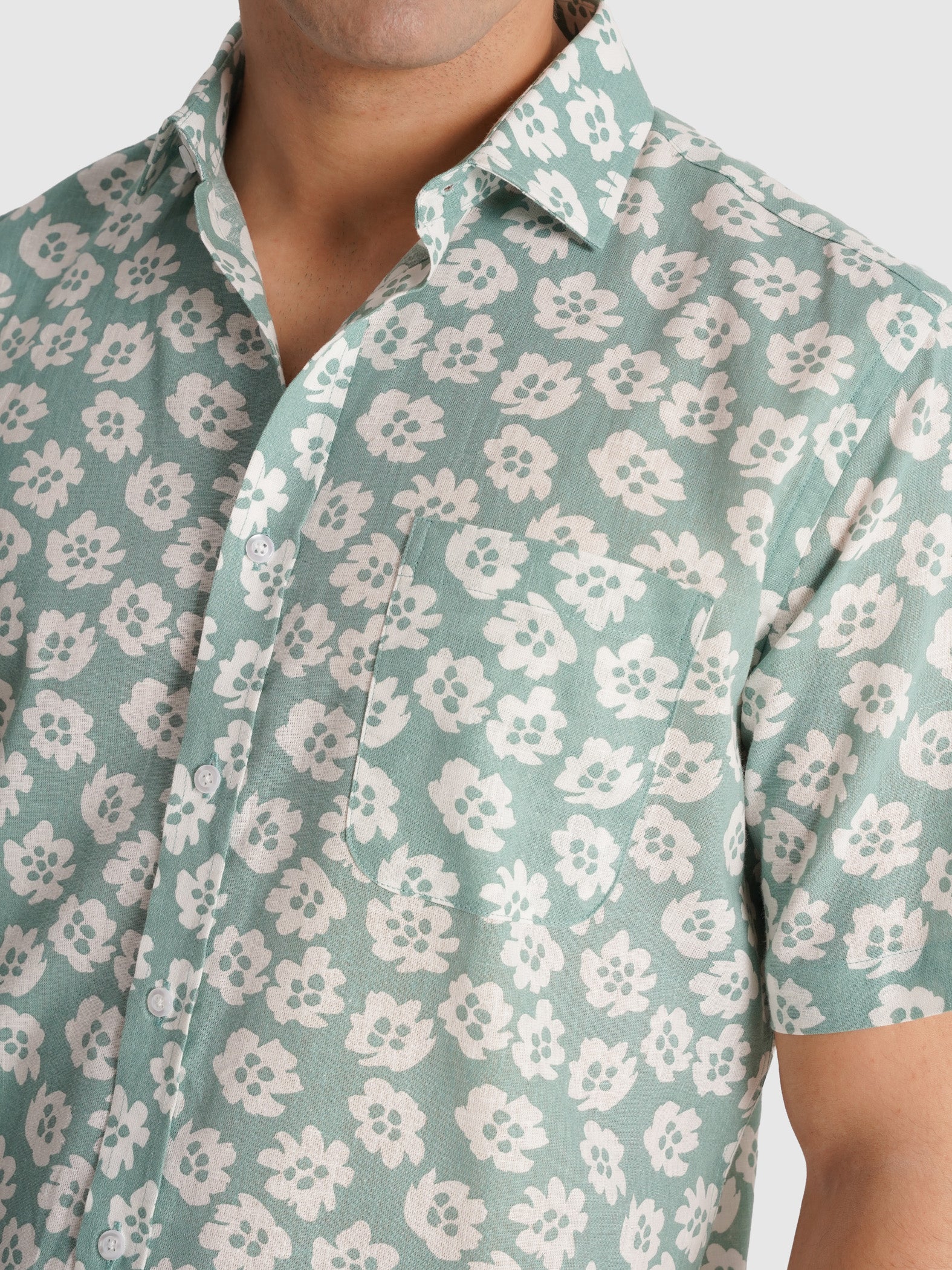 CAMISA VERDE MANGA CURTA REGULAR FIT MR. BLUE