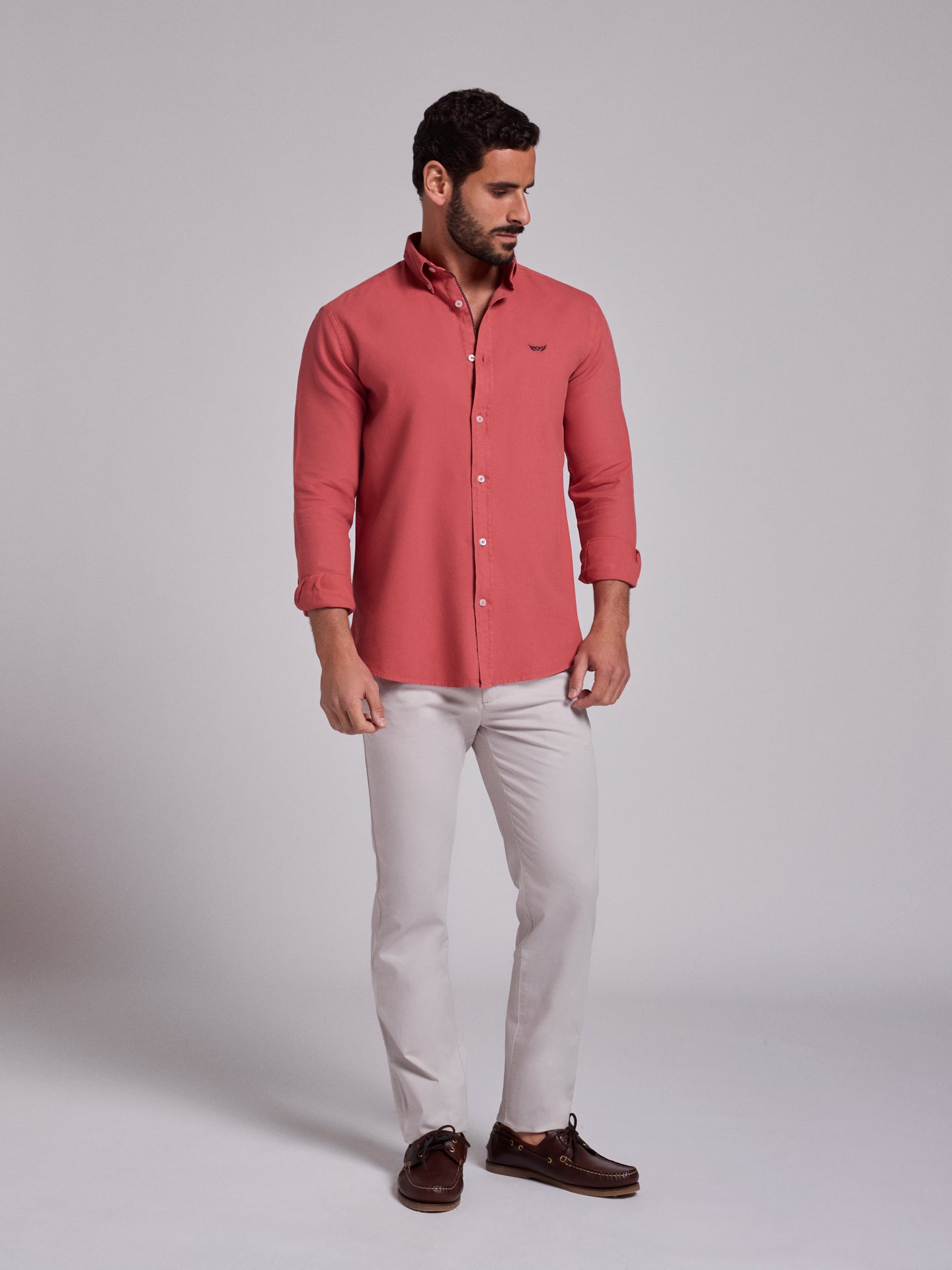 PINK COTTON SHIRT LONG SLEEVE REGULAR FIT MR. BLUE