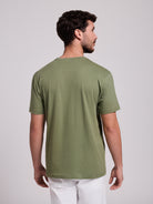 T-SHIRT ALGODÃO VERDE MANGA CURTA REGULAR FIT MR. BLUE