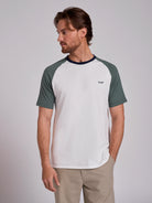 CAMISETA DE ALGODÓN BLANCA MANGA CORTA REGULAR FIT MR. AZUL