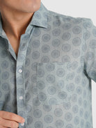 CAMISA AZUL MANGA CURTA REGULAR FIT MR. BLUE