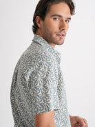 Camisa Regular Fit Lino Azul Mr. Blue