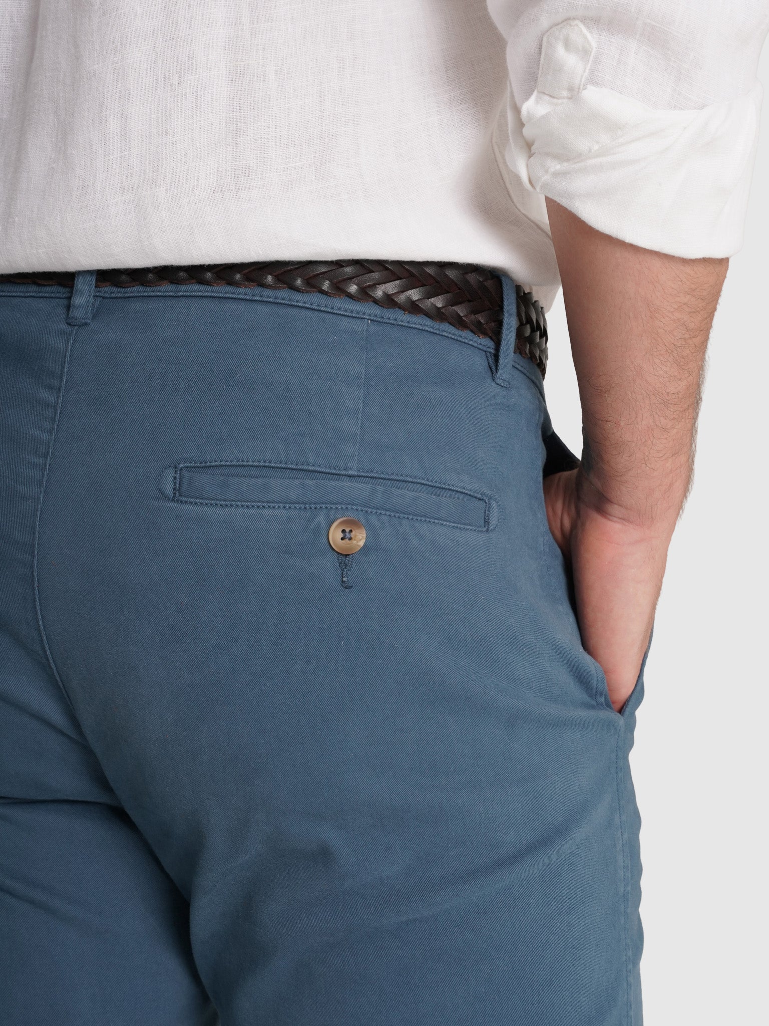 BLUE REGULAR FIT TROUSERS MARK BELLUCCI