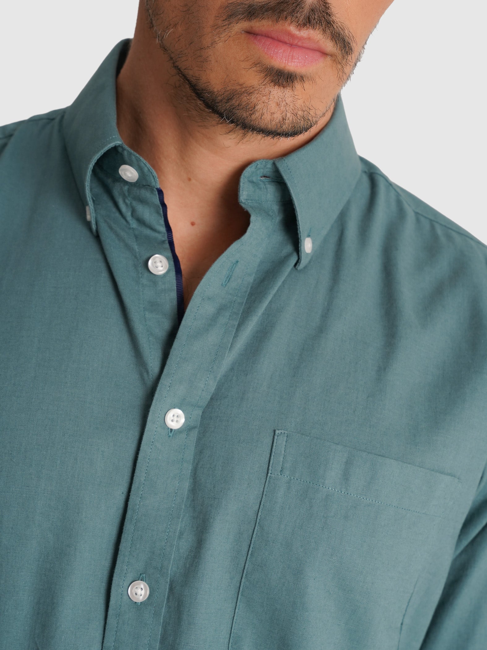CAMISA VERDE MANGA COMPRIDA REGULAR FIT MR. BLUE